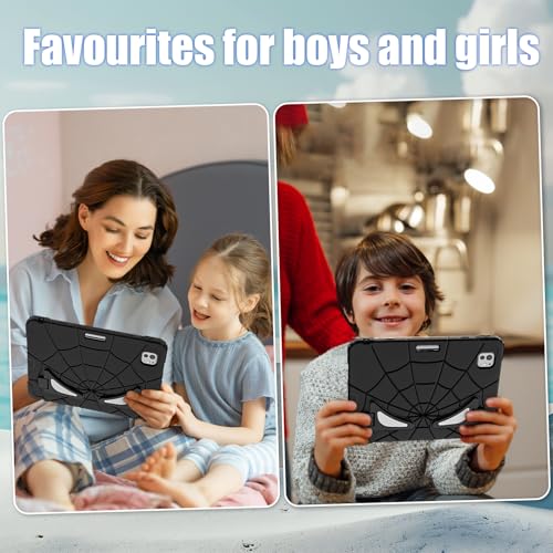 AKABEILA Compatible with Apple iPad Pro 11(2024) 11 inch Tablet Case，Lightweight Shockproof Rugged Protective Cover with Kickstand for Kids Children Boys Babies Black by AKABEILA - Used condition - Image 5