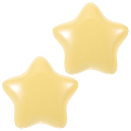 VOSAREA 2PCS Cute Ceramic Drawer Pull Bar Cabinet Knobs Star Shaped Furniture Ceramic Handles for Dresser Wardrobe Door Cupboard Home Kitchen Office Kids Room