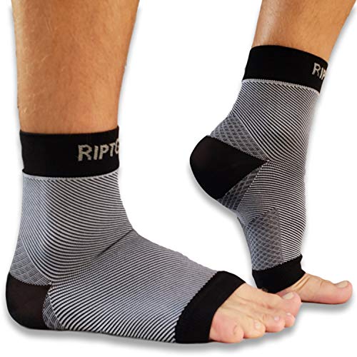 RiptGear Plantar Fasciitis Socks for Women and Men - Ankle Brace with Arch Support - Ankle Compression Sleeve to Reduce Swelling for Foot Pain Relief - (Small) (Black) - Thumbnail 6