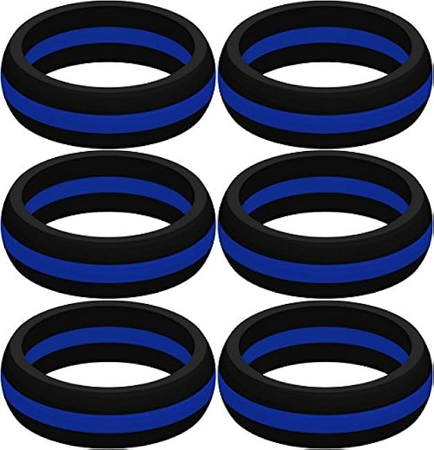 Set of Two (2) Silicone Rings in Your Choice of Size and Color - Engagement Wedding Replacement Rings for Workout and Active Lifestyles