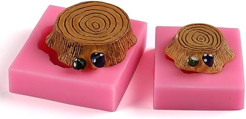 Molde de silicona para pastel de tocón de árbol, moldes de silicona para dulces de chocolate, molde de silicona para tocón de árbol, molde de