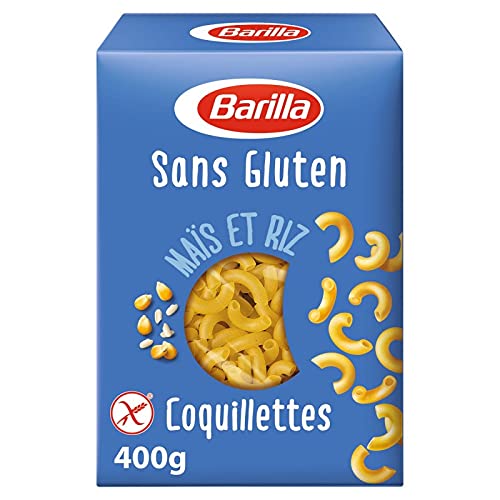 Barilla Conchas sin gluten 400 g – pasta deliciosamente ligera sin gluten – Formato práctico de 400 g – Paquete de 4