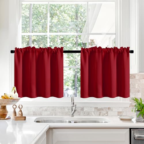 Deconovo Black Out Curtains 24 Inches Long for Living Room and Bedroom