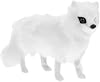 LIFKOME White Fox Plush Arctic Fox Stuffed Animal Plush Faux Fur Fox Doll Toy for Winter Home Garden Kids Nursery Room Decoration