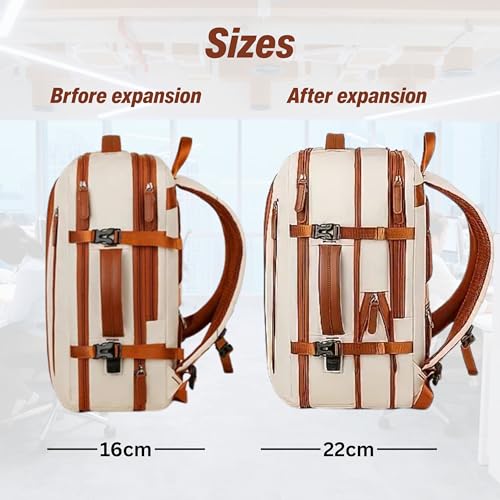 Image of KARRIER Heavy-Duty Business Backpack - Water-Resistant Expandable Bag - 3-in-1 Design, Chest Buckle & Compression Straps - Versatile Rucksack for Daily Commute