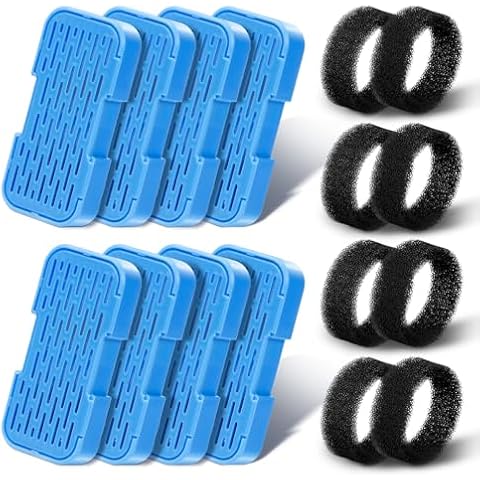 AOOGITF Official Cat Water Fountain Filters, 16 Packs(8 Filters + 8 Sponges) Cat Fountain Replacement Filters for AOOGITF Cat Fountain, with Activated Carbon Filter, Ultra-fine fiber Cover