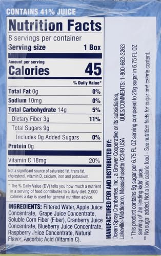 Miniatura 8 de Ocean Spray Growing Goodness, bebida de jugo de arándano y fresa para niños, caja de 6.75 onzas (paquete de 8)