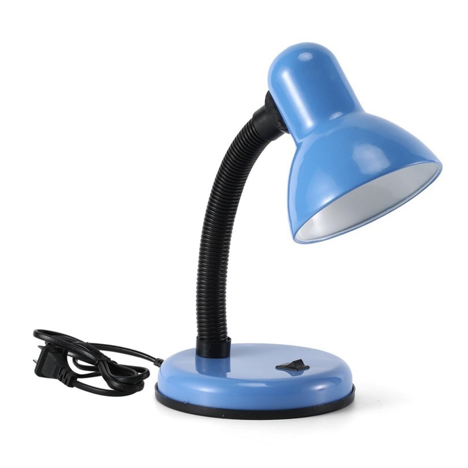 Lampe de bureau Lampe de bureau, lampe de bureau LED de protection des yeux, lampe de lecture enfichable avec tête de lampe E27 et tuyau de réglage universel, 3 modes d'éclairage, interrupteur à bouto