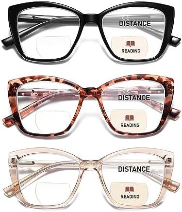 Blue Light Blocking Reading Glasses For Women - Cat Eye Frame, 52mm Computer Readers
