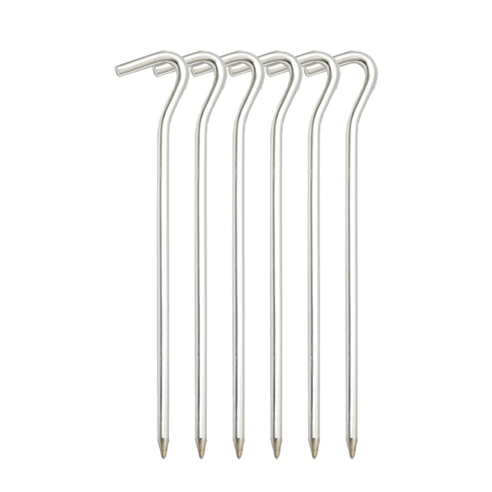 10 picchetti per tenda in acciaio zincato, lunghezza 30 cm, picchetti stabili con filettatura, ancoraggio per trampolino 5 mm con martello, picchetti per tende, campeggio, trampolini, tende da sole
