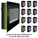 Northwest Electric Fireplace - 30 Inch Wall Mounted Fireplace - 13 Backlight Colors and Remote Controlled LED Flames, Heat, and Brightness (Black)