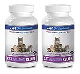 PET SUPPLEMENTS cat Skin and Itch Relief Treats - CAT Allergy Relief - Itch and Allergy Solution - Advanced - CHEWABLE - Itch Relief for Cats - 2 Bottle (150 Chews)