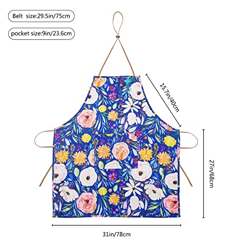 Conda Apron With 2 Pockets For Women Men- Adjustable Bib Aprons For Artists Chefs Servers Wife Mom Girl, Painting Apron Cotton Apron- Perfect For Kitchen, Cooking, Work & Creativity #TOP1