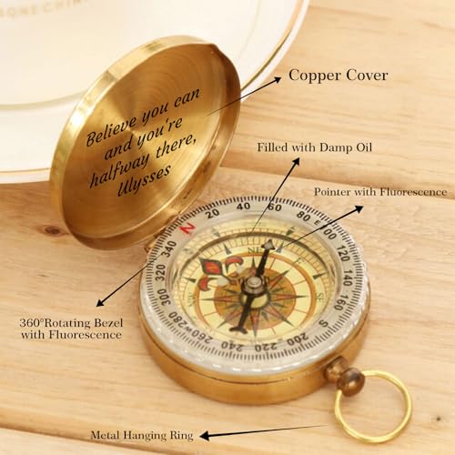 Brújula portátil personalizada con función luminosa impermeable miniatura 4