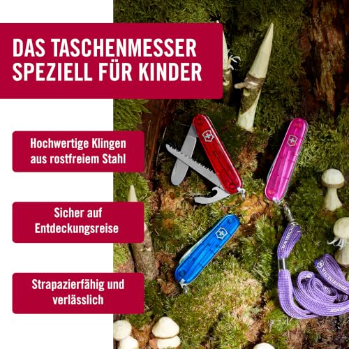 Victorinox My First Taschenmesser Kinder, 9 Funktionen, Multitool, Blau – Ansicht 5