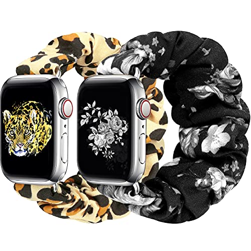 Image of Greatfine Scrunchie Band Compatible with Apple Watch Bands 38mm 40mm 41mm 42mm 44mm 45mm 46mm 49mm Women, Elastic Scrunchie Watch Strap for iWatch Watch Series 11 10 9 8 7 6 5 4 3 2 1 SE 3 2 Ultra 3 2