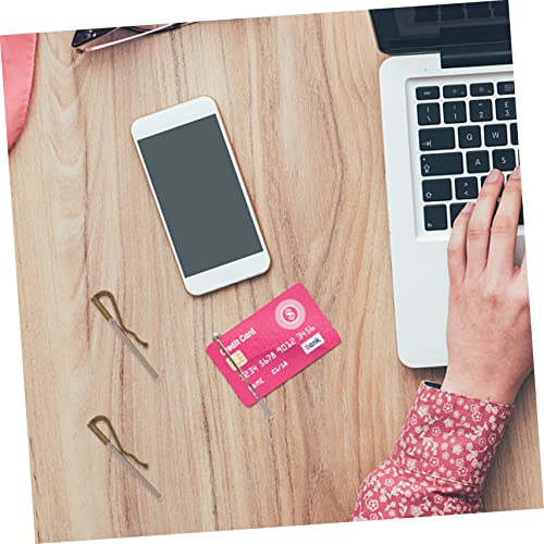 2Pcs Metal Spring Wallet Check Holders Cash and Credit Card Clips Compact Bill Clips for and Check Storage2