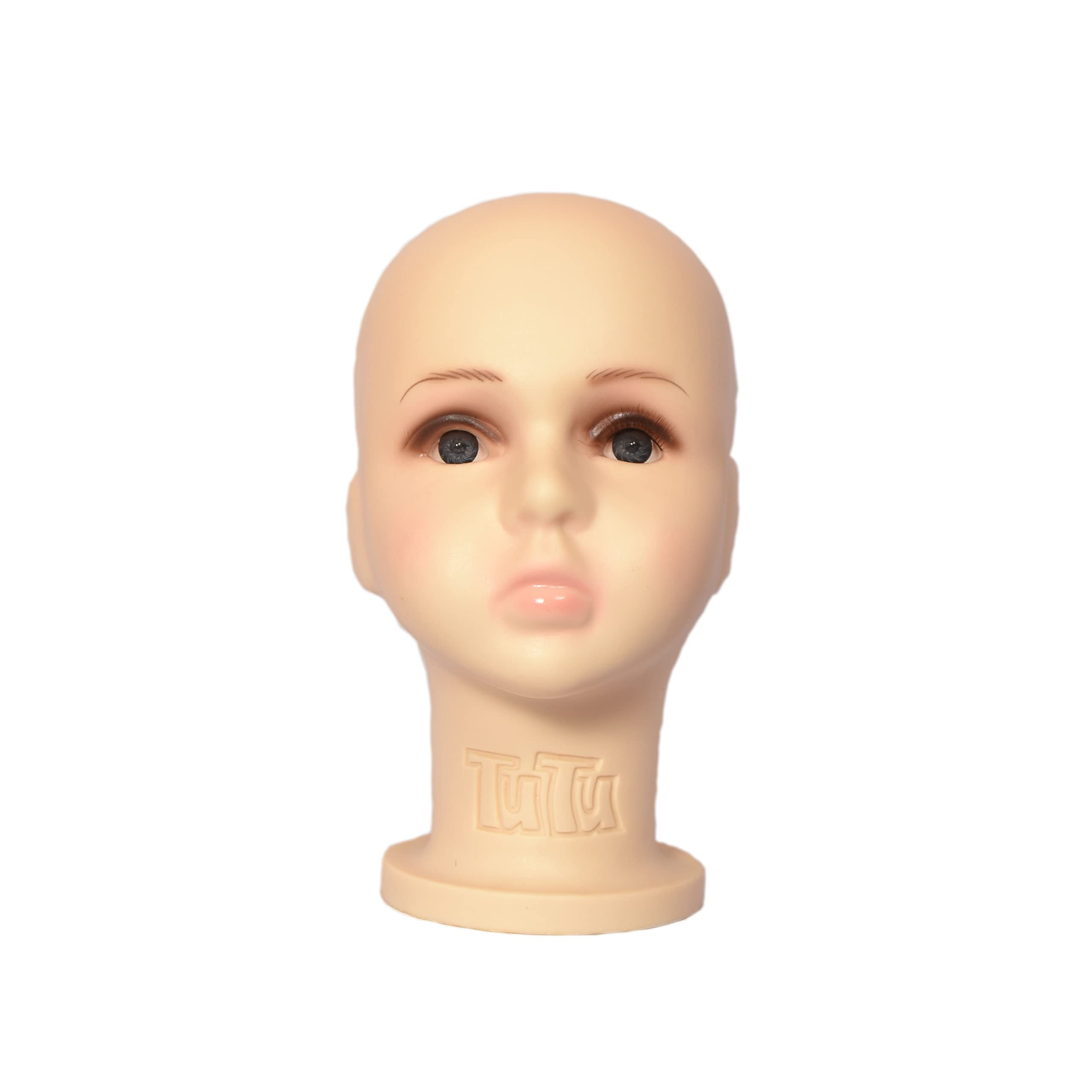 Head Circumference:app 47 cm Children Mannequins Manikin Head for Hats Wig Mould Show Stand Model Display Small