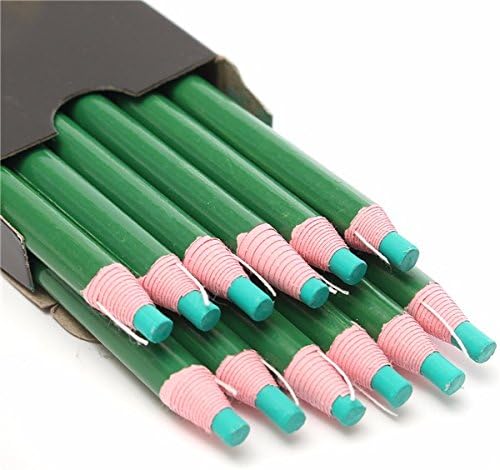 Tutoy12 Pcs Marker Peel Off Chinagraph Grease Wax Pencil For Metal Glass Fabric -Green