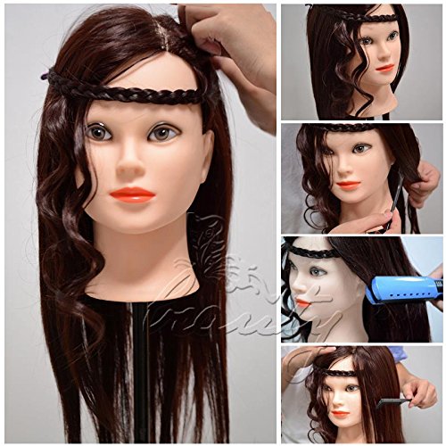 Aridox(TM)2015 Excellent 85% Real human Hair Cosmetology Mannequin Head 22