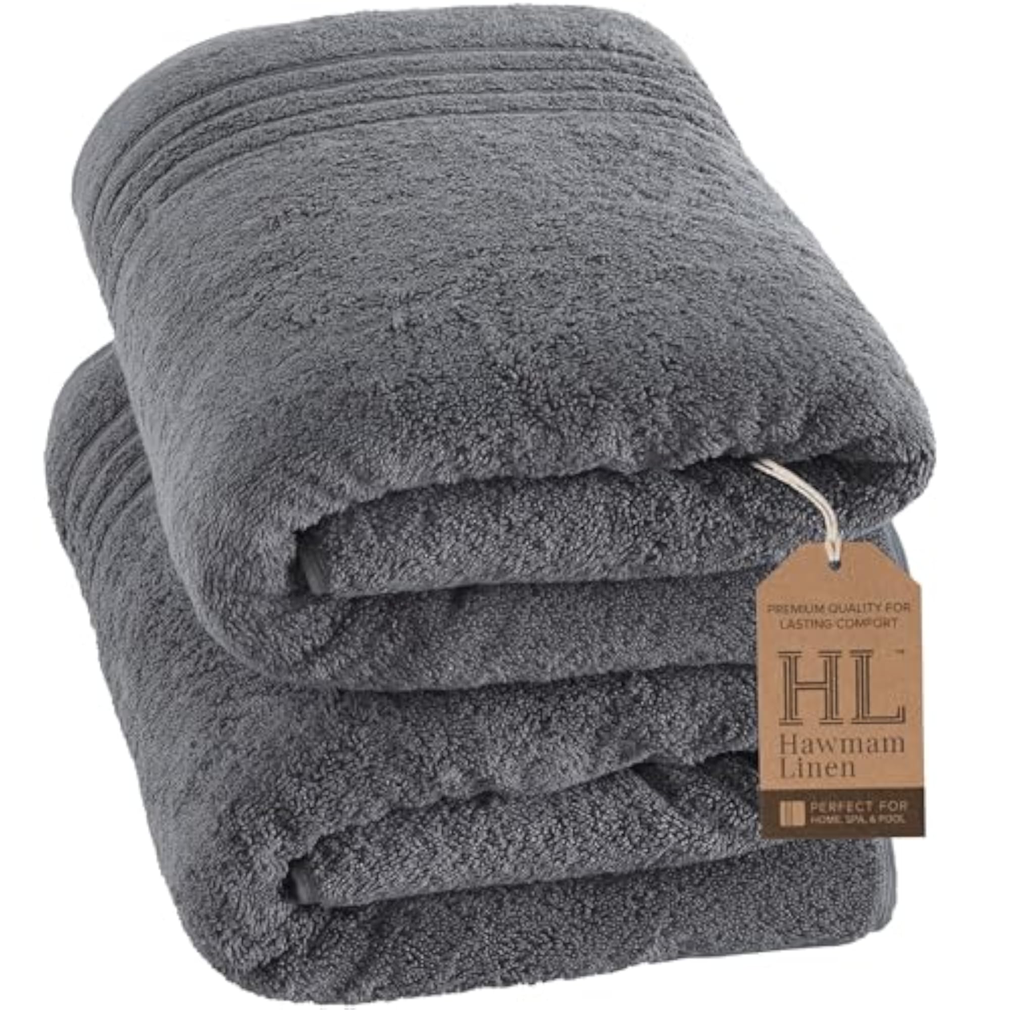Hawmam Jumbo Large Bath Sheets Towels 2 Pack, Soft and Absorbent