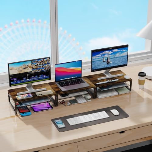 Image of gianotter 2-Tier Wood Monitor Stand Riser