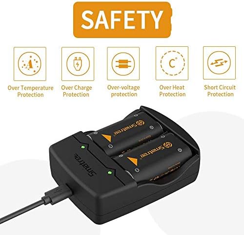 Smatree Battery Pack for Xbox Series, 4x2600mAh NI-MH Rechargeable Batteries and Dual Charger for Xbox Series X/Xbox Series S/Xbox One/Xbox One S/Xbox One X/Xbox One Elite Controller