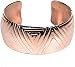 Tskies: Copper Bracelet for Women, Thick, Navajo Triangle Design. 100% Native American Made Jewelry