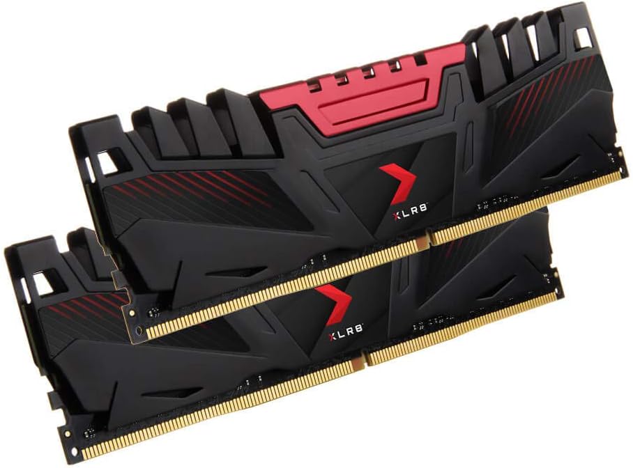 PNY XLR8 Gaming 16GB (2x8GB) DDR4 DRAM 2666MHz (PC4-21300) CL16 1.2V Dual Channel Desktop (DIMM) Memory Kit - MD16GK2D4266616XR