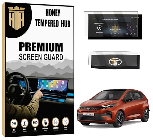 Image of Screen Guard for Tata Altroz, Nexon, Nexon EV, Harrier, Safari -Car Stereo Screen Protector, Full Coverage, HD Clear (ALTROZ 2025 10.25 INCH)