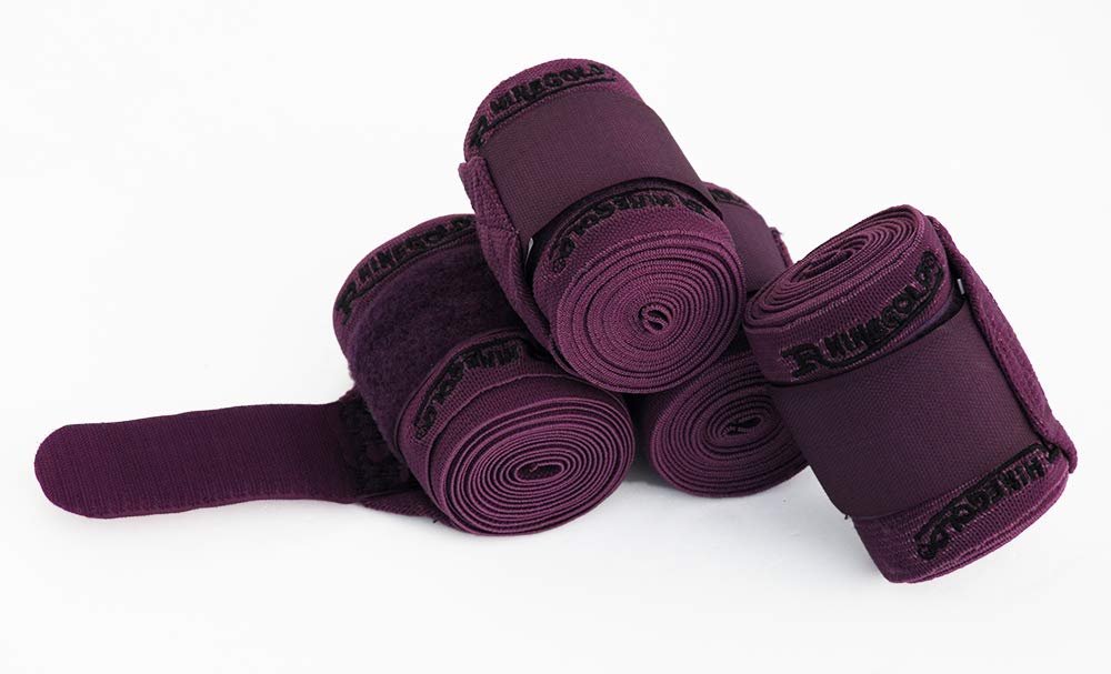 Rhinegold Elasticated Training Bandages-Plum