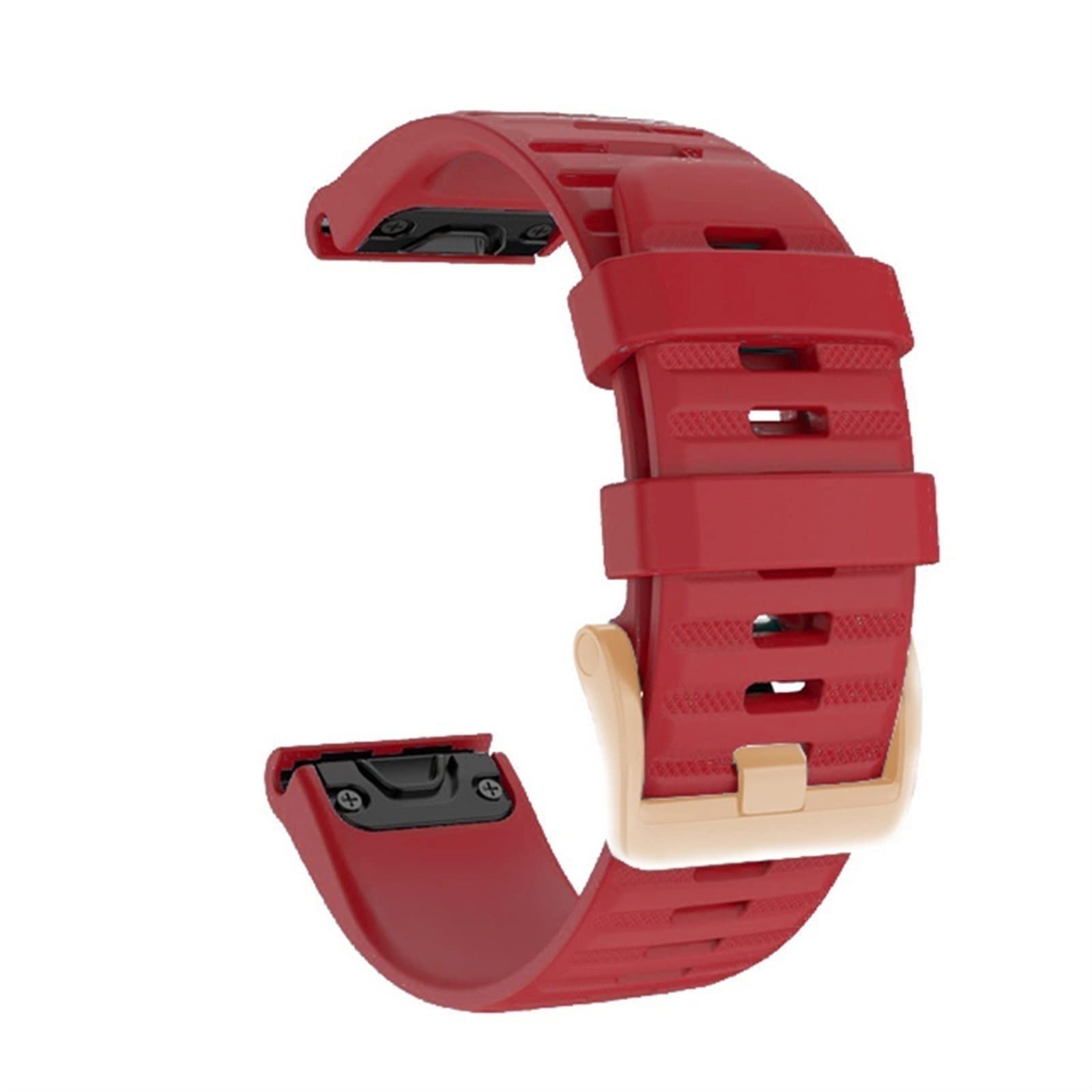 CZKE For Garmin Fenix 6S 5S Watchband 20mm Bracelet For Fenix 6s Pro 5s Plus Rose gold buckle Silicone Quick Replacement Wrist Straps (Color : Red, Size : 20mm)