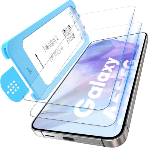 DEINODON für Panzerglas Samsung Galaxy A55 [Auto-Montage] 100% Blasenfrei