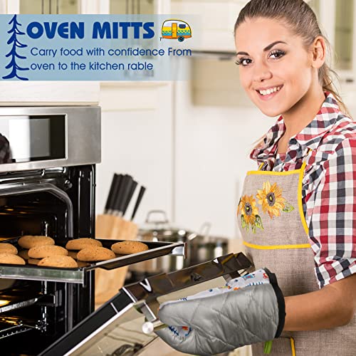 4 Pcs Camping Towels Set, Making Memories One Campsite At A Time Rv Dish Towel, Funny Camping Dish Towels Dish Cloths, Soft And Absorbent Pot Holder, Camping Oven Mitt (Blue Stylish Style) #TOP7