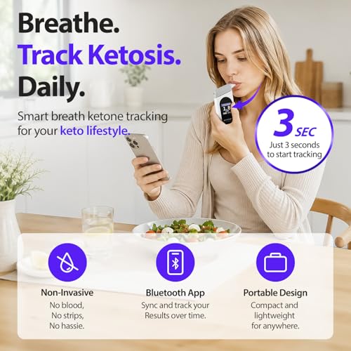 Image of KETOSCAN SMART Breath Ketone Meter | Self-Replace Sensor, Ketone Monitor for Keto & Low Carb Diet, Fat Metabolism Tracker
