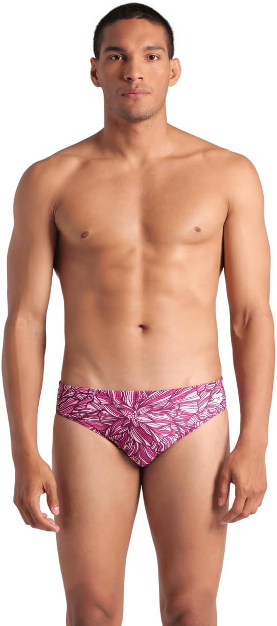 ARENA Men's Performance Breast Cancer Awareness Collection Pink Dahlia Swim Briefs