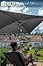 4smile Sonnenschirm Balkon SunnyShade 3-in-1 SET in Anthrazit - UPF 50+ Sonnenschirm rechteckig 200 x 125 cm + Sonnenschirmhalter Balkongeländer + Sonnenschirmhülle