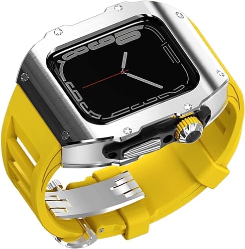 Boîtier de montre pour iWatch Series 9 8 7 6 5 4 SE bracelet caoutchouc