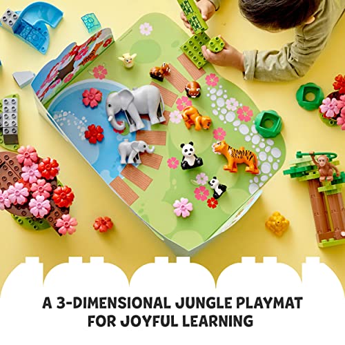 DUPLO Animali dell’Asia, Giochi Educativi con 11 Figure di Animali Giocattolo per Bambini con Mattoncino con Suoni Realistici e Tappetino da Gioco 10974 - Lego - Immagine 5