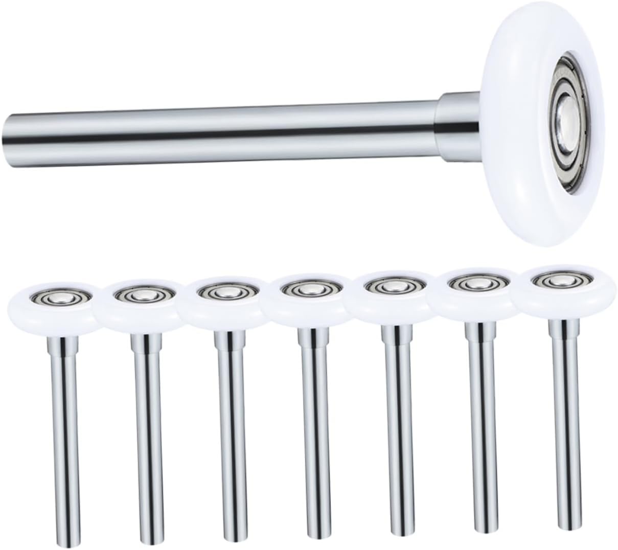 8pcs Replacement Rollers for Garage Door Nylon Rollers Silent Stem for Easy Install