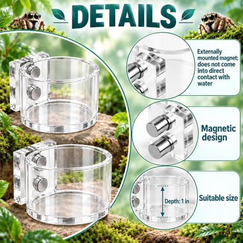 Windspeed 2+1P Mini Magnet Jumping Spider Feeding Dish 1 Inch — 사진 4