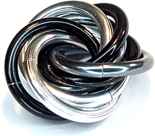 Miniatura 90 de Möbii Fidget Ball (MultiColor): Quiet Mobius ADHD Anxiety Stim Stress Relief Toy Tool for Home Travel Office or Desk (Small, Full, Pink Blue Silver)