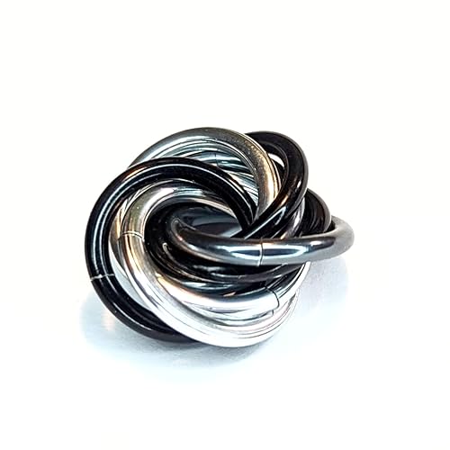 Miniatura 90 de Möbii Fidget Ball (MultiColor): Quiet Mobius ADHD Anxiety Stim Stress Relief Toy Tool for Home Travel Office or Desk (Small, Full, American Chrome)