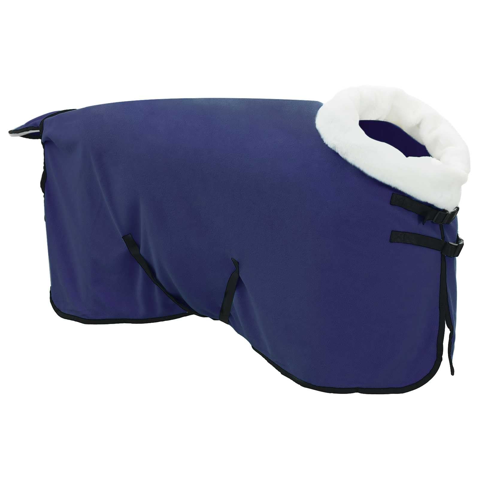 Manta para caballos Aqua de forro polar con hebillas ajustables, resistente al viento, transpirable y cálida para exteriores, pasto, protección de establo
