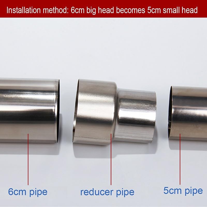 Adaptateur Réducteur Conduit, Tuyau de réduction d'extension de cheminée, grosse tête à petite en acier inoxydable(11cm~6cm)