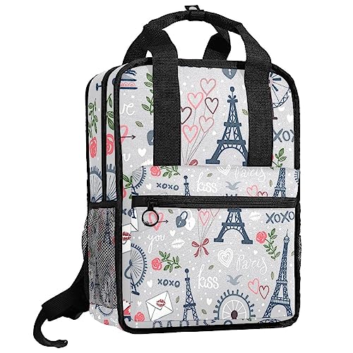 Sac à dos garçon Tour Eiffel multicolore idéal pour la rentrée scolaire et les sorties