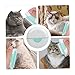 Luxshiny Pet Cat Hair Comb Brush with Comfortable Non Slip Handle Gentle Grooming Rake for Loose Hair and Tangle Removal Portable Mint Green Massage Tool for Shiny Fur Maintenance