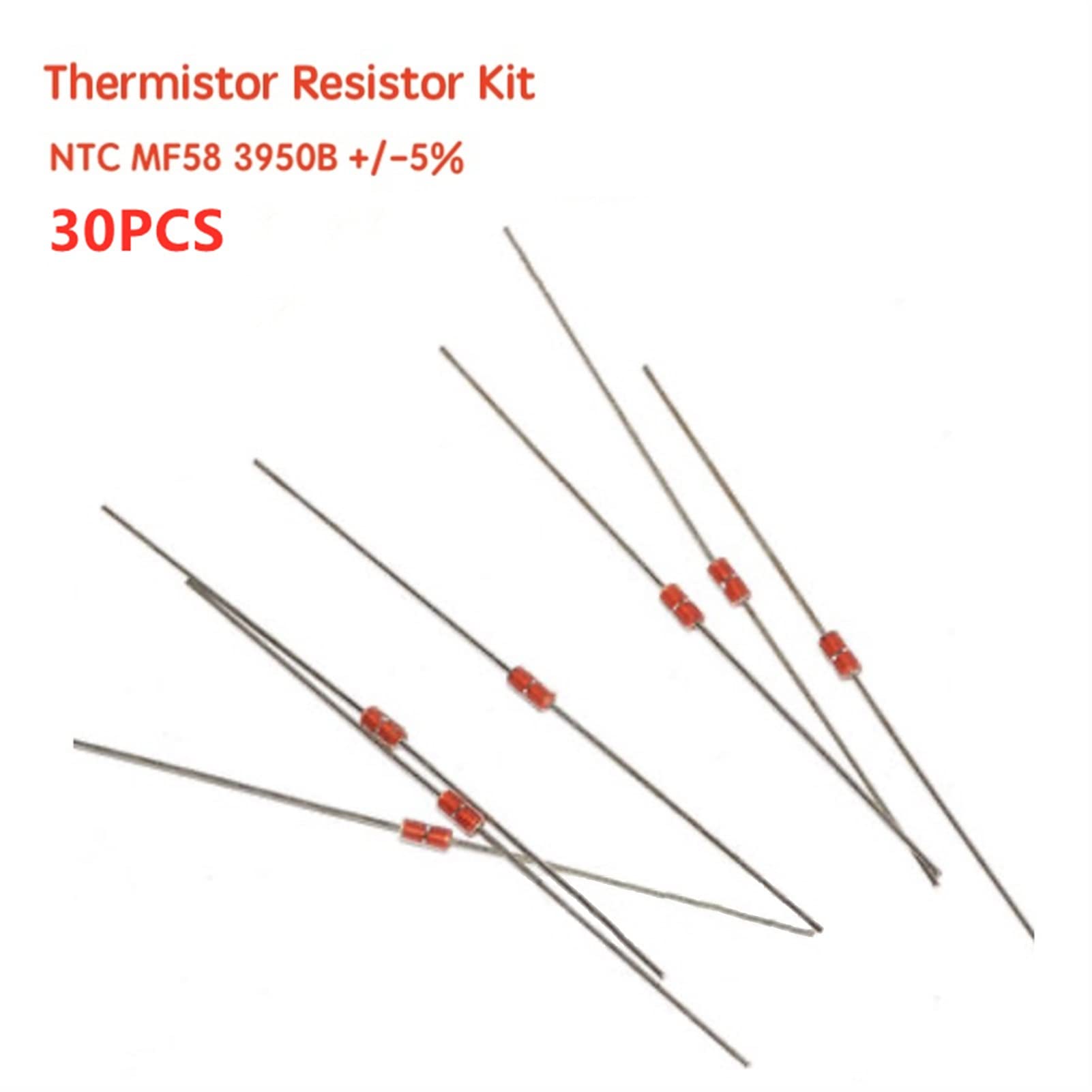30 pièces 10K résistance Thermique NTC MF58 3950 3950B 10K Ohm 5% thermistance capteur de température NTC-MF58-103J