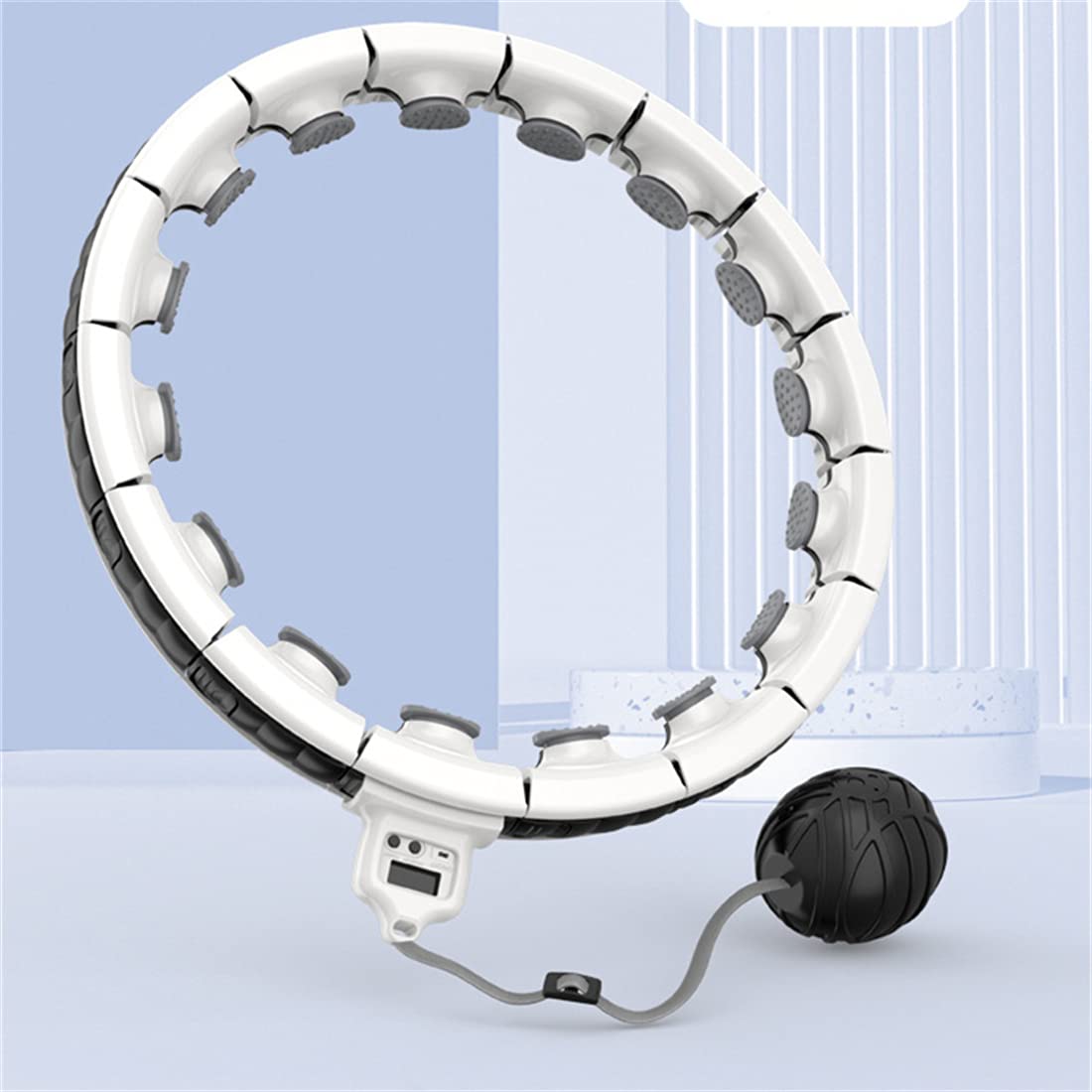 Hula Hoop per Adult & Kids Addome Esercizio, Hula Hoop Ponderato con Contatore, 16 Nodi Staccabili, per Adulti Fitness,Viola