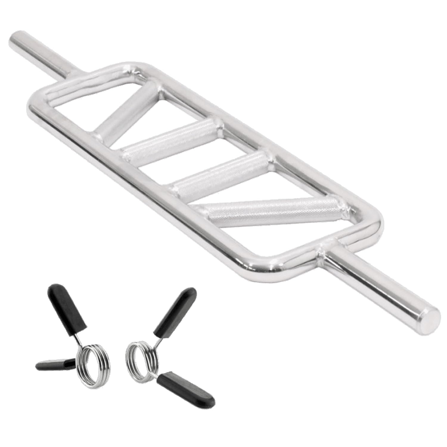 Rahmenhantel I Trizepstrainer I Bizepstrainer I Bizepbomber I Hammer-Curls I 30mm I bis 200kg I 86cm I 2 Federverschlüsse I verchromt I Kreuzrändelung I Bizeps Trizeps Stange